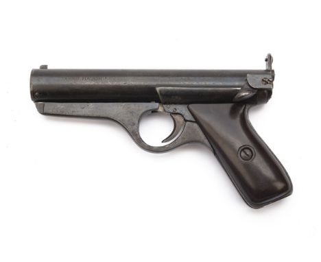 A SCARCE .177 A. A. BROWN &amp; SONS ABAS MAJOR CONCENTRIC PISTON AIR PISTOL, serial no. 380, circa 1946, with 7 1/2in. tap-l