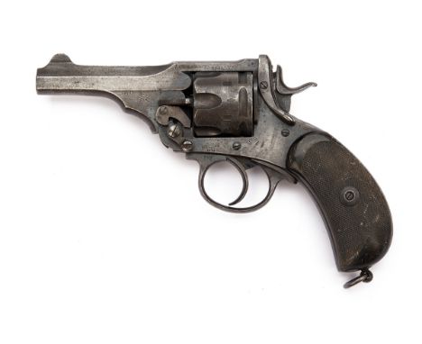 A .455 WEBLEY & SCOTT MKV SERVICE REVOLVER, serial no. 136113, dated for 1914, with 4in. barrel, integral blade fore-sight, b