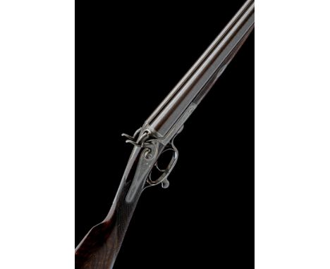 JOHN MANTON. SON. &amp;. COE. A 12-BORE 1865 PATENT DOUBLE-BARRELLED ROTARY-UNDERLEVER HAMMERGUN, serial no. 12469, circa 187