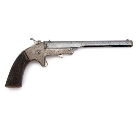 A .297/230 TRANTER'S PATENT SINGLE-SHOT GALLERY PISTOL RETAILED BY G.W. WEBB, OXFORD, serial no. 36684, circa 1880, with blue