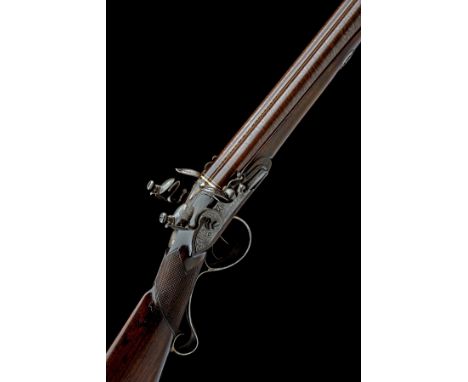 A SCARCE 16-BORE FLINTLOCK DOUBLE RIFLE SIGNED JOVER &amp; SON, LONDON, no visible serial number, circa 1805, with expertly r