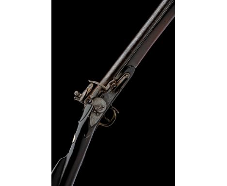 A .750 FLINTLOCK TRADE MUSKET OF 'BROWN BESS' FORM SIGNED LONDON, no visible serial number, circa 1830, with round iron 38 1/