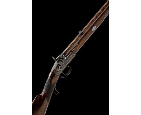 WESTLEY RICHARDS, LONDON A CASED 40-BORE PERCUSSION SINGLE-SHOT PARK RIFLE, serial no. 2678, circa 1855, with rebrowned lamin