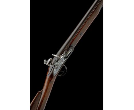 A .660 FLINTLOCK ELLIOT CARBINE FOR LIGHT DRAGOONS, SIGNED TOWER, no visible serial number, circa 1800, with round iron 28in.