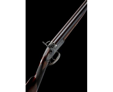 JAMES PURDEY, LONDON A CASED 16-BORE PERCUSSION DOUBLE-BARRELLED SPORTING GUN, serial no. 2348, for 1832, with browned lamina