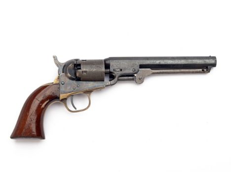 A .31 PERCUSSION COLT MODEL 1849 POCKET REVOLVER, serial no. 295630, for 1867, with octagonal 6in. barrel (fair amount of blu