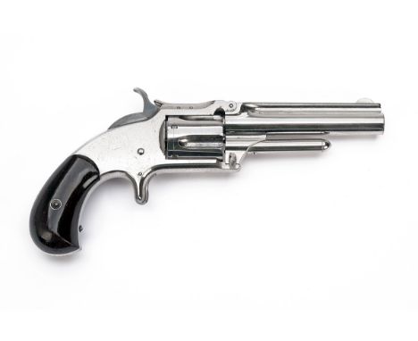 A .32 (RIMFIRE) SMITH &amp; WESSON NEW MODEL 1 1/2 POCKET REVOLVER, serial no. 101585, circa 1870, with nickel-plated 3 1/2in