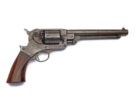 A .44 PERCUSSION STARR ARMS CO. 1863 ARMY SIX-SHOT SINGLE-ACTION SERVICE REVOLVER, serial no. 48522, circa 1864, with round 8