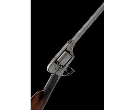 A RARE 20-BORE PERCUSSION REVOLVING RIFLE SIGNED DEANE &amp; SONS, serial no. 11832R, circa 1858, with octagonal 27 1/2in. ba