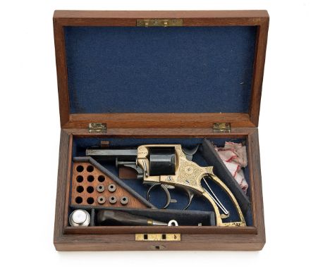 A CASED .320 (S/R) TRANTER'S PATENT MODEL 1868 POCKET REVOLVER, serial no. 53708, circa 1870, with 2 7/8in. blued octagonal b