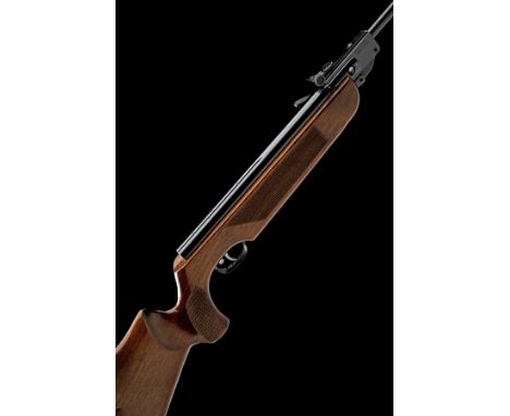 A SCARCE .177 WEIHRAUCH HW55T TARGET BREAK-BARREL AIR RIFLE, serial no. 849198, circa 1980, with blued 18 1/2in. barrel, rota