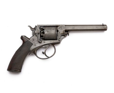 A 54-BORE PERCUSSION FOURTH MODEL TRANTER'S PATENT REVOLVER SIGNED JAMES GIBSON, GRAHAMS TOWN, serial no. 22928T, circa 1861,