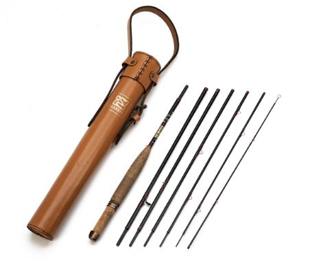 THE HOUSE OF HARDY A LITTLE-USED 'GRAPHITE SMUGGLER DE-LUXE' 8FT. 2 1/2IN. 7-PIECE TRAVEL FLY ROD, no. 125901HH, cork handle,