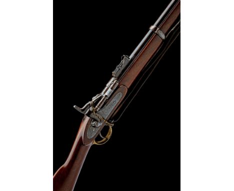 A .577 (SNIDER) PRIVATE-PURCHASE THREE-BAND SNIDER RIFLE SIGNED B.S.A. Co., no visible serial number, circa 1875, with 36 1/2