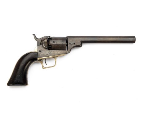 A RARE .31 PERCUSSION COLT BABY DRAGOON POCKET REVOLVER, serial no. 7198, for 1848, with octagonal 6in. barrel (older refinis