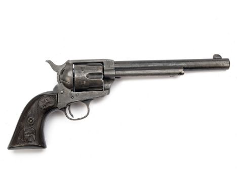 A .41 (COLT) COLT ARMY SINGLE-ACTION REVOLVER, serial no. 142816, for 1891, with 7 1/2in. barrel signed on a single line, app