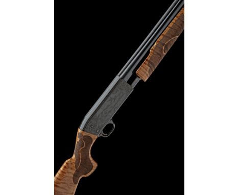 ITHACA GUN CO. A 12-BORE 'MODEL 37-FEATHERLIGHT DELUXE' PUMP-ACTION SHOTGUN, serial no. 371366368, for 1974, restricted magaz