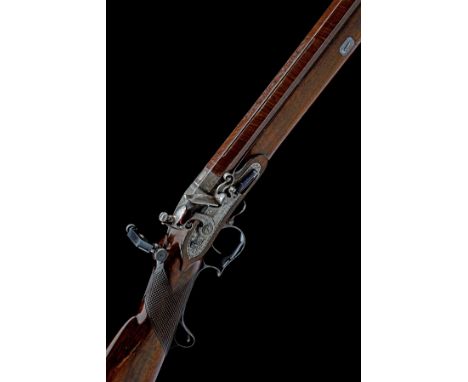 R. FENTON, LONDON A FINE .650 FLINTLOCK SINGLE-BARRELLED SPORTING RIFLE, no visible serial number, circa 1810, with rebrowned