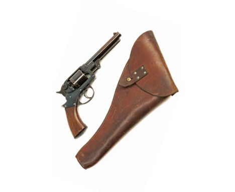 A .44 PERCUSSION STARR ARMS CO. 1858 MODEL DOUBLE-ACTION SERVICE REVOLVER, serial no. 8391H, with a holster, circa 1862, with