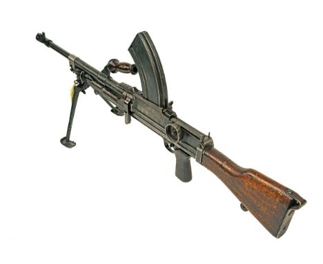 A DEACTIVATED BREN 'MKI. D' LIGHT MACHINEGUN, serial no. AA6539, dated 1943, complete with bipod and carry-handle, complete w