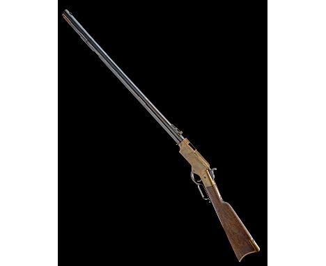 A RARE .44 (RIMFIRE) GERMAN PERIOD COPY OF A HENRY REPEATING RIFLE, UNSIGNED, serial no. 65, circa 1870, with round reblued 2
