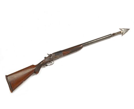 C.G. BONEHILL - AN UNUSUAL F.A.C.-RATED 16-BORE SINGLE-BARRELLED HAMMER HARPOON GUN, serial no. 1001, for 1927, 20 3/4in. nit