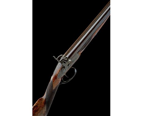 J. PURDEY, LONDON A 14-BORE PERCUSSION DOUBLE-BARRELLED SPORTING GUN, serial no. 3386, for 1840, with slightly shortened 29 3