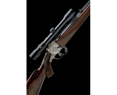 A 7X65R HEEREN 1880 PATENT FALLING-BLOCK SPORTING RIFLE, serial no. 1563.63, for 1963, unsigned Ferlach-proofed Bohler Spezia