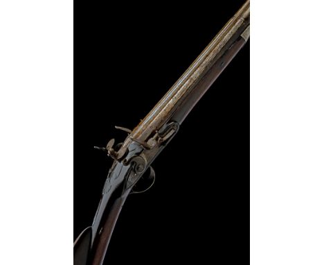 A 16-BORE FLINTLOCK DOUBLE-BARRELLED SPORTING GUN WITH PAKTONG MOUNTS, SIGNED I. DAYKIN, NOTTINGHAM, no visible serial number