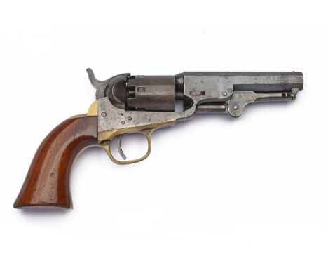 A .31 PERCUSSION COLT 1849 MODEL POCKET REVOLVER, serial no. 318617, for 1869, with blued octagonal 4in. barrel signed 'ADDRE