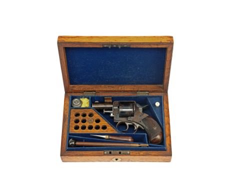 A SCARCE CASED .44 (RIMFIRE) P. WEBLEY &amp; SON No.2 BRITISH BULL DOG REVOLVER, serial no. 23156, circa 1885, with blued ovo