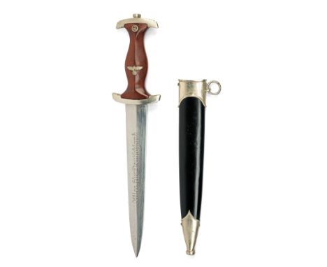 A GERMAN HOLBEIN DAGGER FOR THE NSKK ORGANISATION SIGNED CARL EICKHORN, SOLINGEN, circa 1937, with 8 5/8in. blade etched with