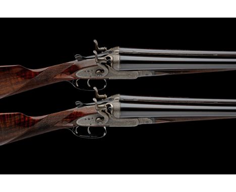STEPHEN GRANT &amp; SONS A RARE PAIR OF 12-BORE TOPLEVER HAMMER EJECTOR GUNS, serial no. 7204 / 5, for 1900, 28in. nitro repr
