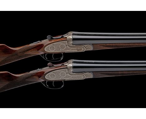 ARRIETA A PAIR OF 12-BORE 'GUNMARK VISCOUNT' SIDELOCK EJECTORS, serial no. 36520 / 1, dated 1990, 28in. nitro chopperlump bar