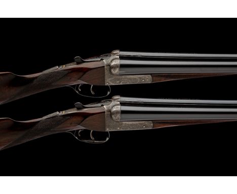 HARRISON &amp; HUSSEY LTD. A PAIR OF 12-BORE BOXLOCK EJECTORS, serial no. 15929 / 30, circa 1933, 26in. nitro barrels, ribs e