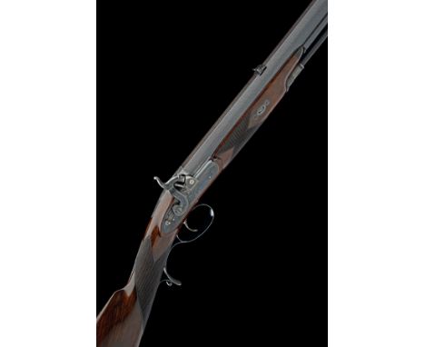 JAMES PURDEY, LONDONA CASED EXCEPTIONAL CONDITION 16-BORE PERCUSSION SPORTING RIFLE, serial no. 3164,for 1838, with browned o