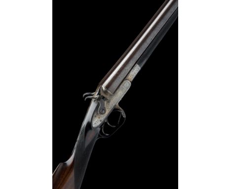 J. ADSETT AN UNUSUAL 12-BORE THUMBHOLE-UNDERLEVER SNAP-ACTION HAMMERGUN, serial no. 2122, circa 1874, 30in. black powder only