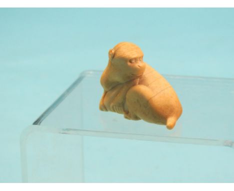 A Japanese ivory netsuke, Meiji period, unsigned, 1.5in.  Shipping arrangements limited.  Buyer beware