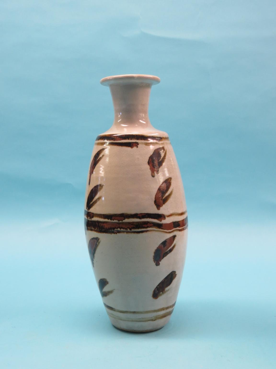 Contemporary ceramics, Poole pottery African Sky plaque and vase, large