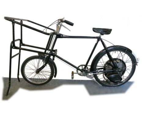 A motorised Pashley butchers bicycle, model number SW6, frame number 51948, build date 8th April 1986, with a fourteen inch f