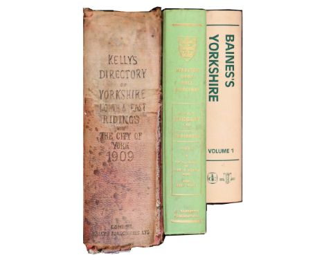 Kelly's Directory of the North and East Ridings of Yorkshire 1909, photocopied map and first four pages, Barretts Kingston-up