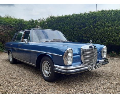 A UK-supplied, right-hand drive example of the elegant and well-engineered W108.Finished in Mercedes Blue Metallic with a con