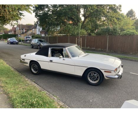 An attractively presented example of Triumph's innovative design that's very sensibly guided.
Finished in Triumph White with 