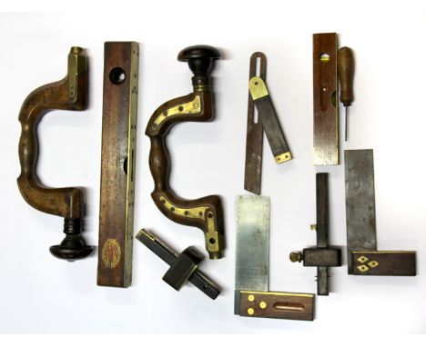A quantity of early wood working tools.