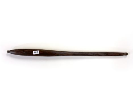 An Aboriginal Mulgawood hardwood club / digging stick. Prov: Private West End of London Collection.