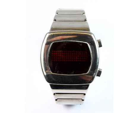 A vintage gentleman's Zeon Tech digital stainless steel wristwatch.