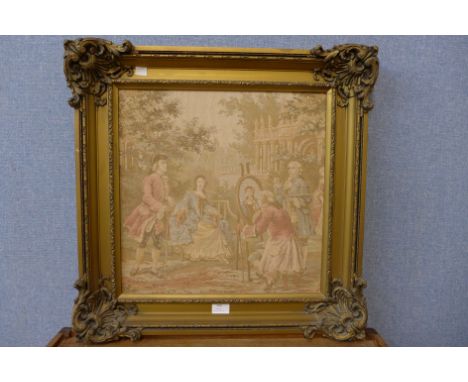 A French style tapestry, framed 