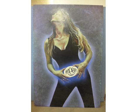 Christopher Green, large Kreem shop advertising sign, oil on panel 