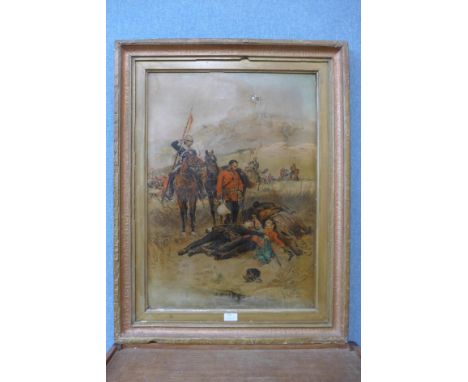 A Zulu War oleograph, framed 