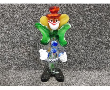 Large vintage Murano art glass clown figure, height 26cm